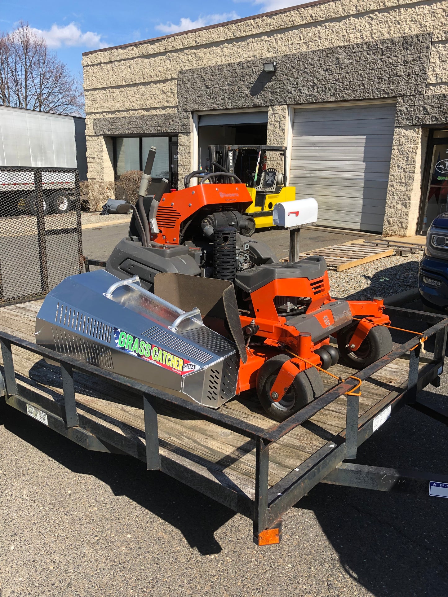 aluminum grass catcher for husqvarna stander mower v548